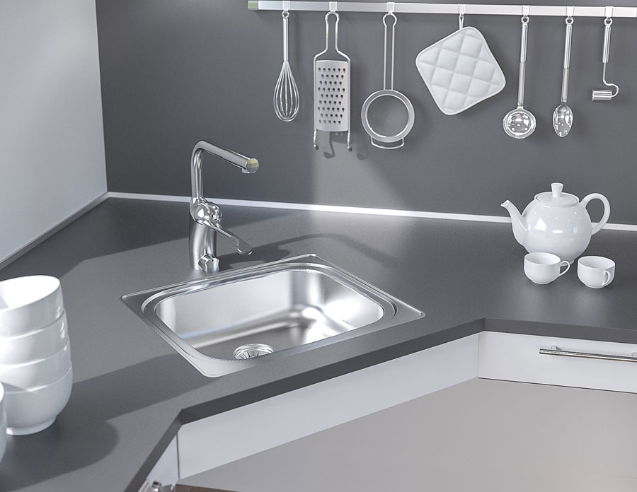 Flache barrierefreie Einbauspüle ES10 Flache barrierefreie Einbauspüle ES10