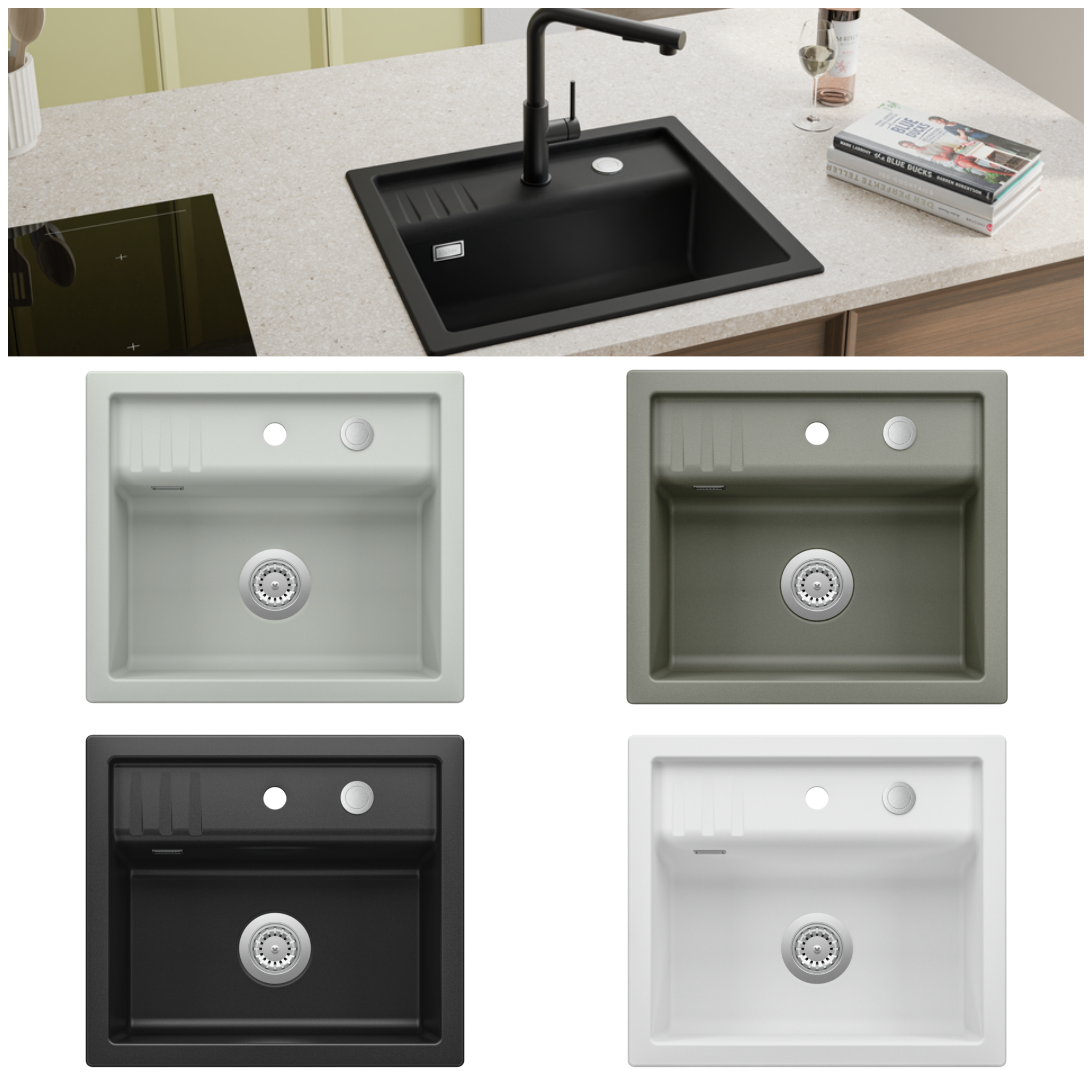 Silqua 570, Einbauspüle, Composite