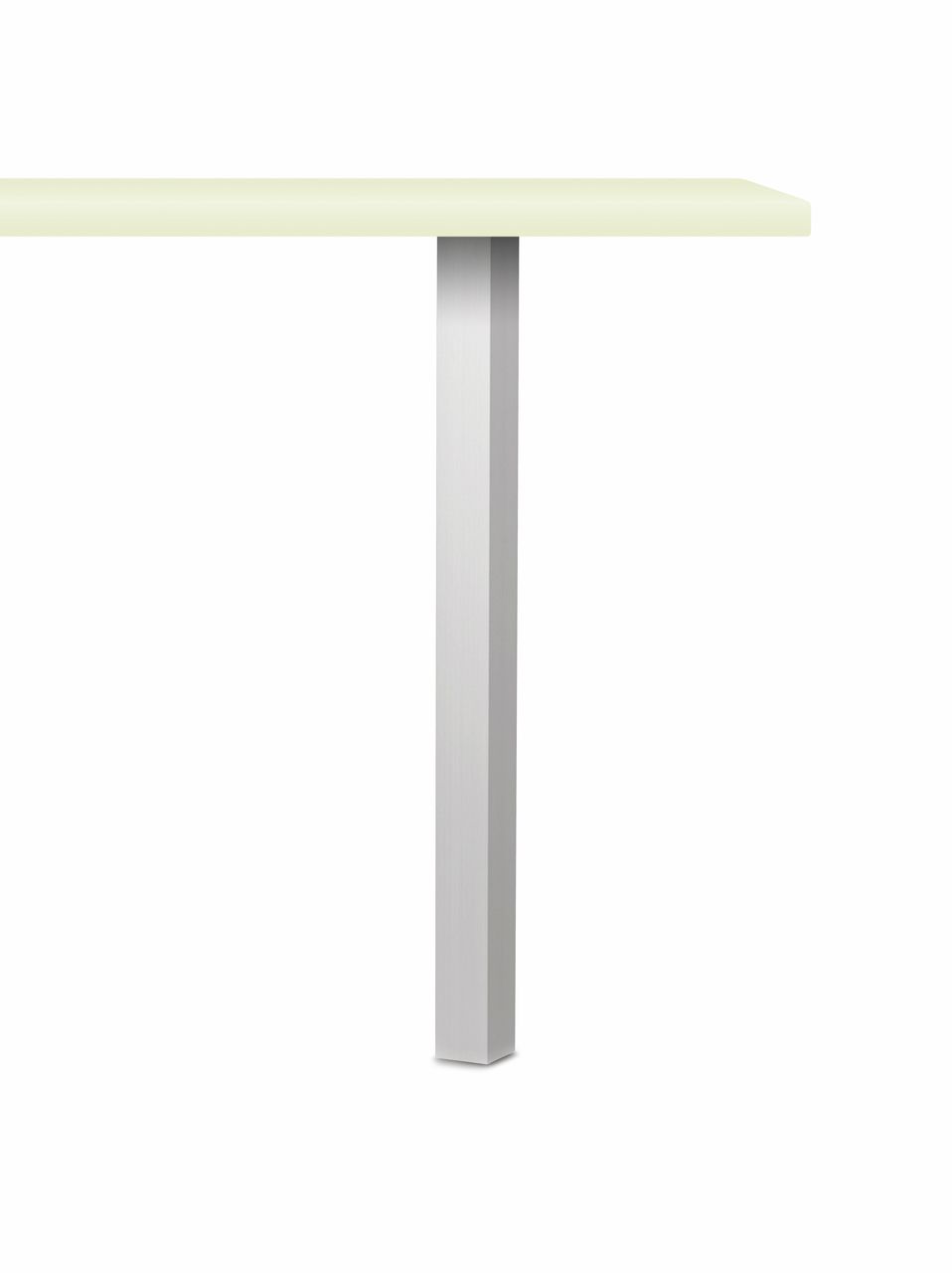 Kreta Vierkantfuß Aluminium, Stützfuß, edelstahlfarbig, schwarz matt H 700 mm Kreta Vierkantfuß Aluminium, Stützfuß, edelstahlfarbig, schwarz matt H 700 mm