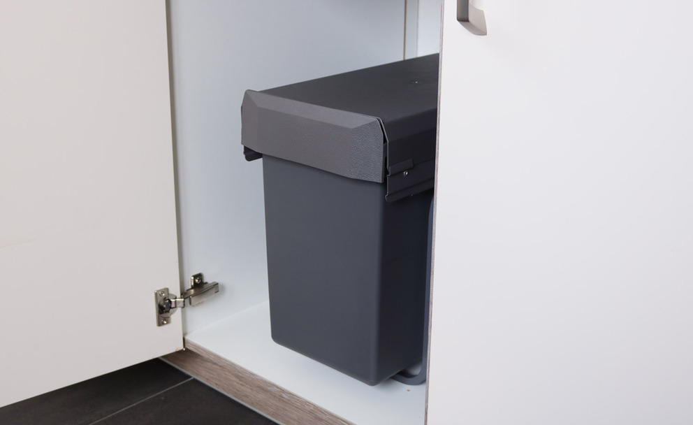 Einbau-Mülleimer 2-fach, 2x 15L, Vollauszug