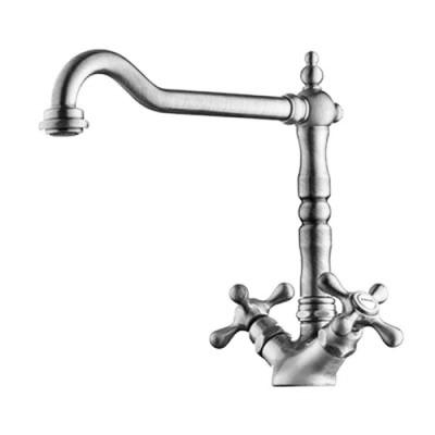 Zweigriffarmatur, altsilber, Hochdruck Zweigriffarmatur, altsilber, Hochdruck