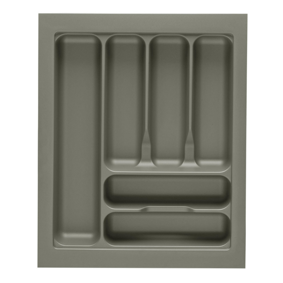 Universalbesteckeinsatz für 55er Schrank, grau, schneidbar