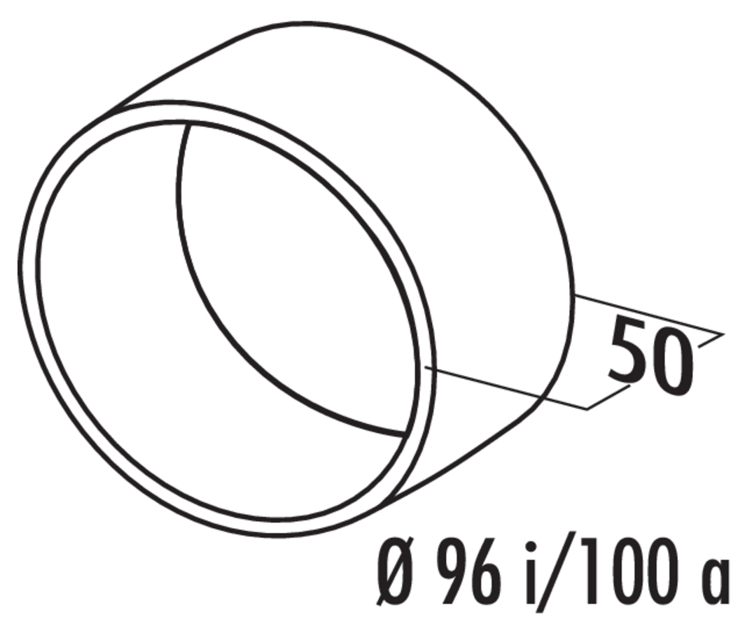 N-VBS 100 Rohrverbinder round, Verbindungselement, weiß