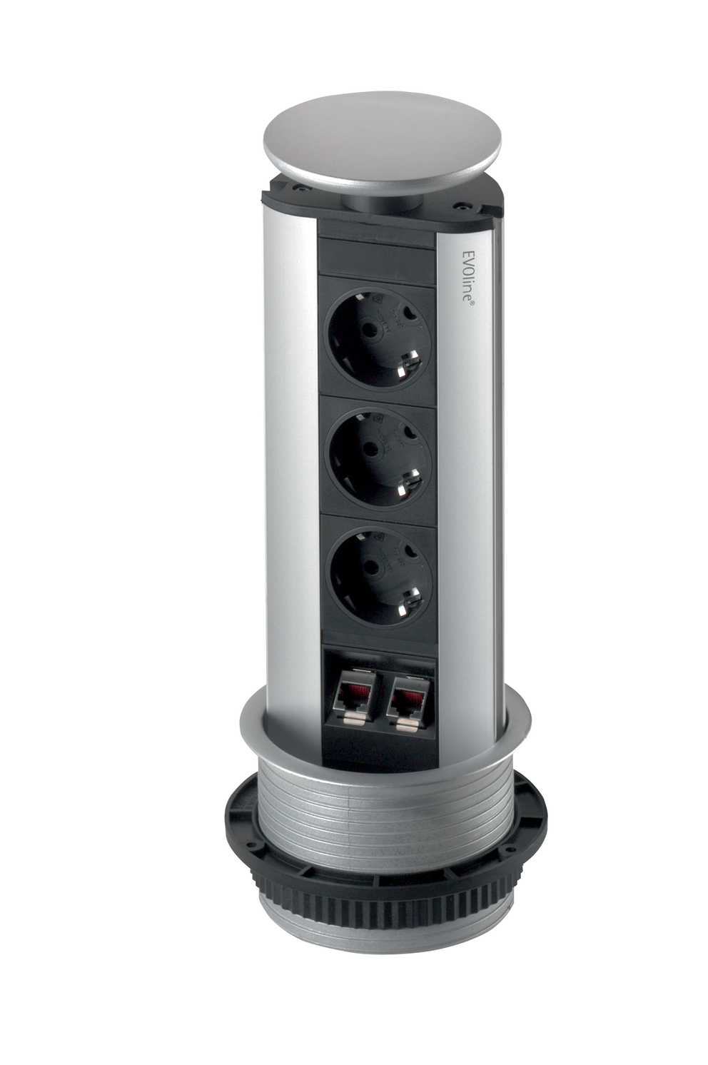 EVOline Port DATA 3 Steckdosen, 2 Modular RJ45/RJ45 EVOline Port DATA 3 Steckdosen, 2 Modular RJ45/RJ45