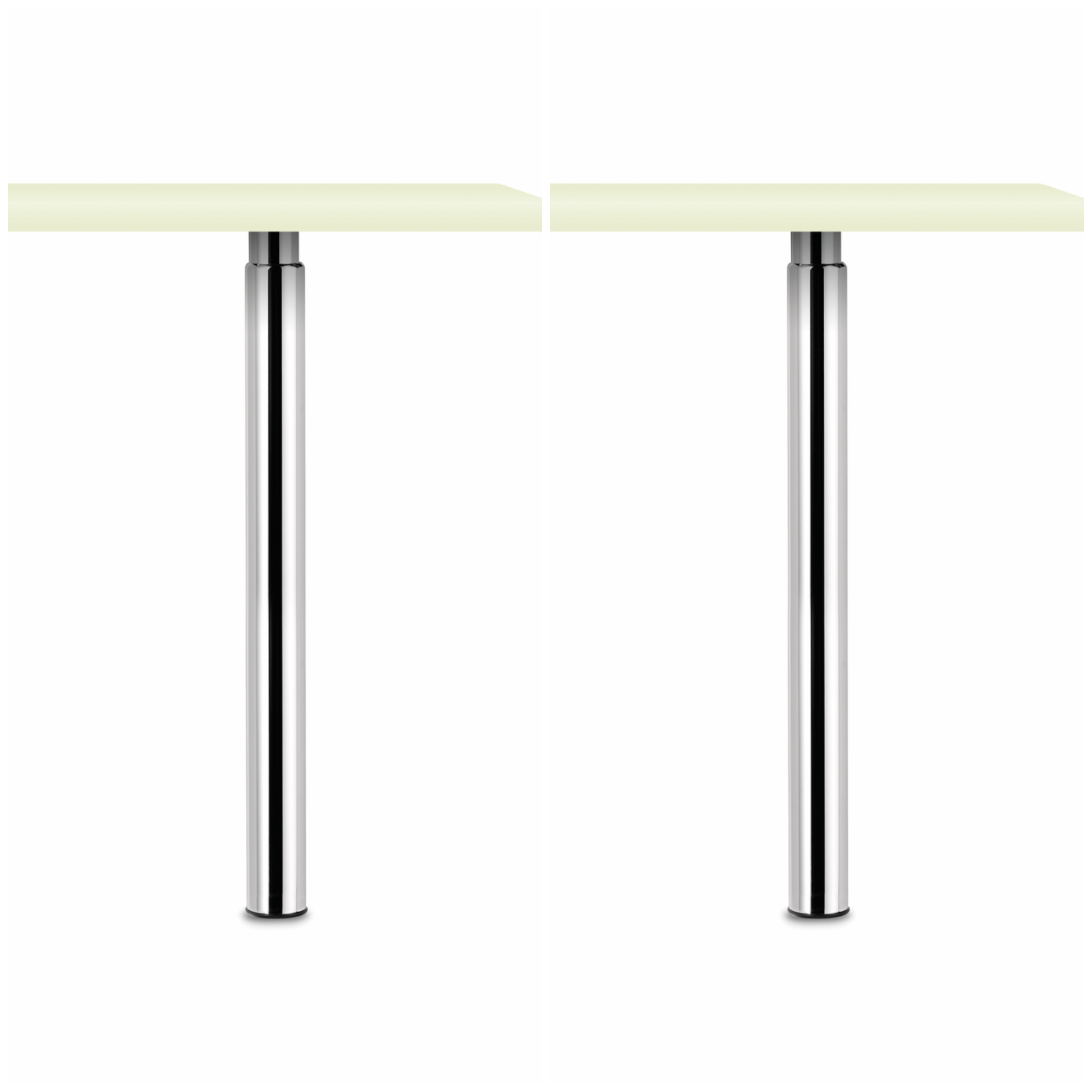 Trampolo 50 rund, Stützfuß, edelstahlfarbig oder chrom poliert höhenverstellbar