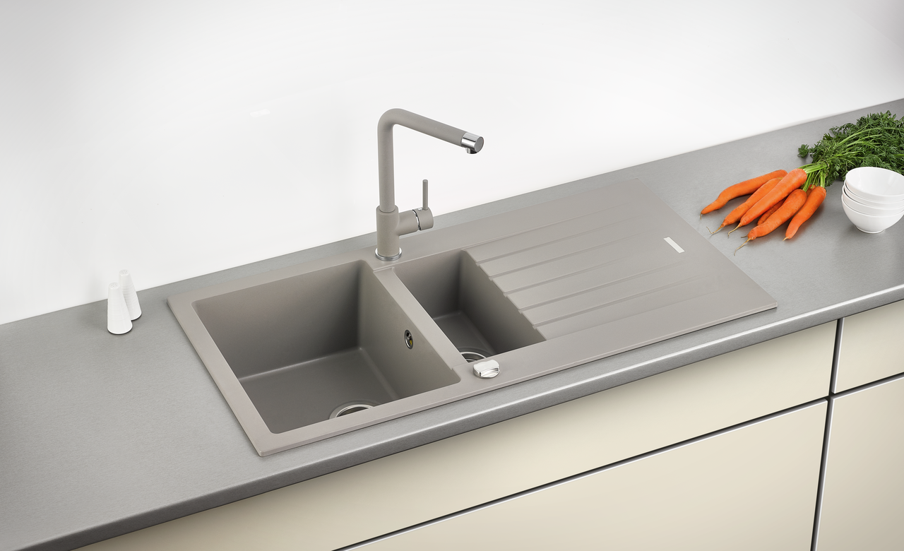 Einbauspüle 150, 1,5 Becken, composite granit concrete