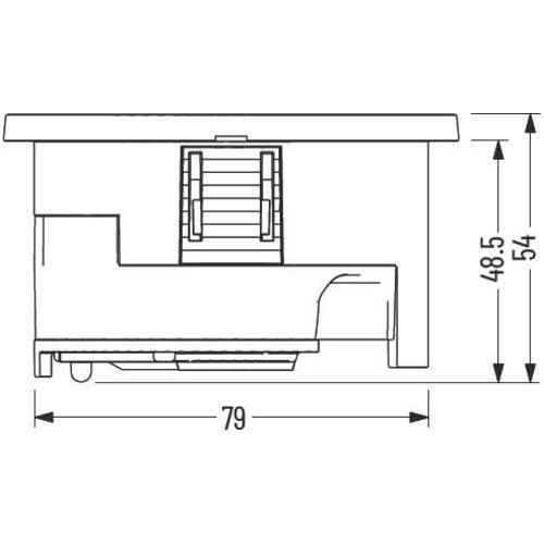 EVOline® Circle 80, Kabeldurchlass mit Steckdose und USB