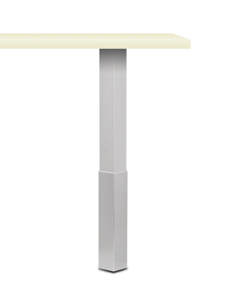 S03014_3011003_100 Trampolo 2 eckig, Stützfuß, edelstahlfarbig, H 620 - 800 mm