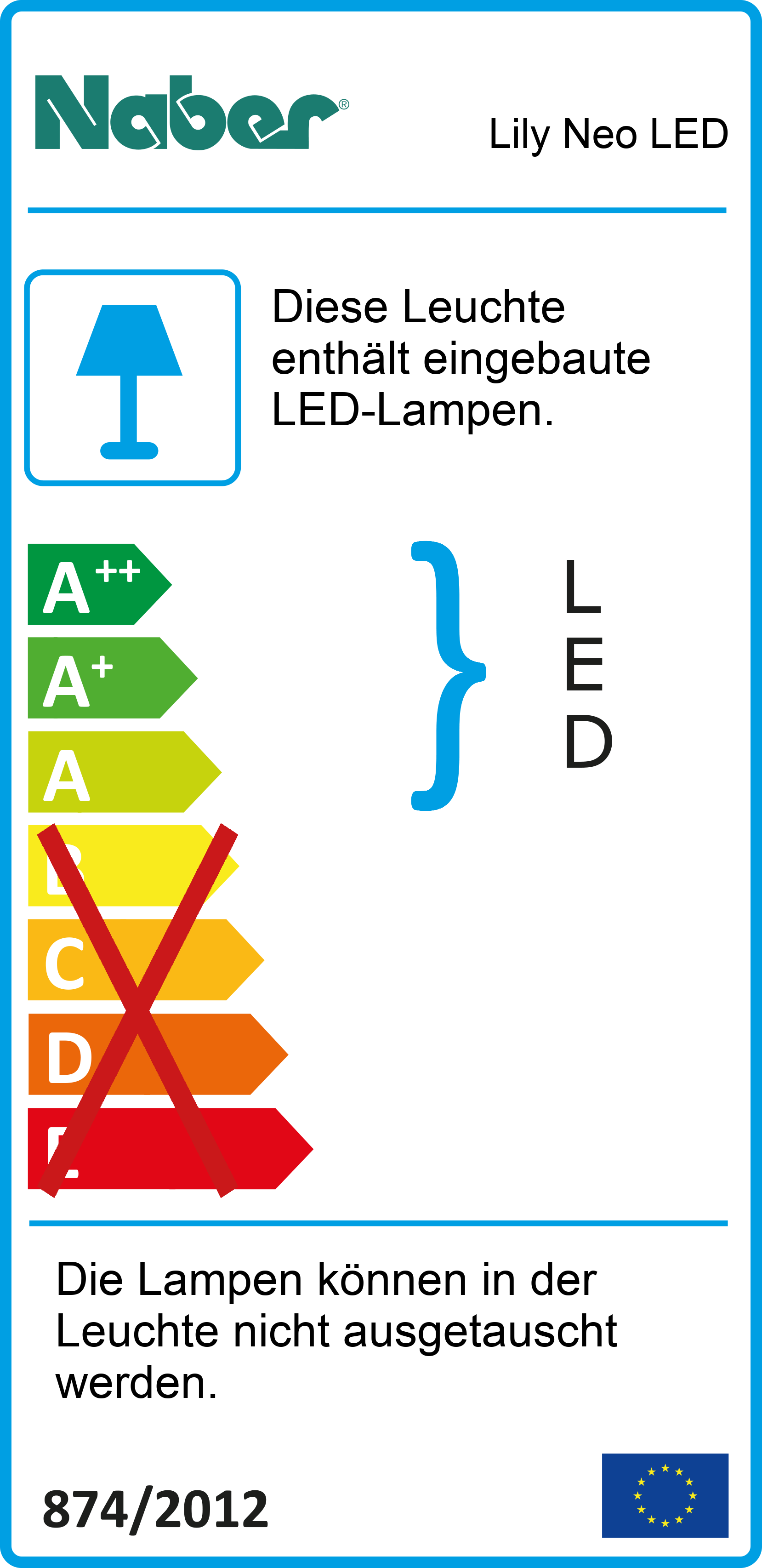Lily Neo LED, Langfeldleuchte, L 900 mm, 16 W