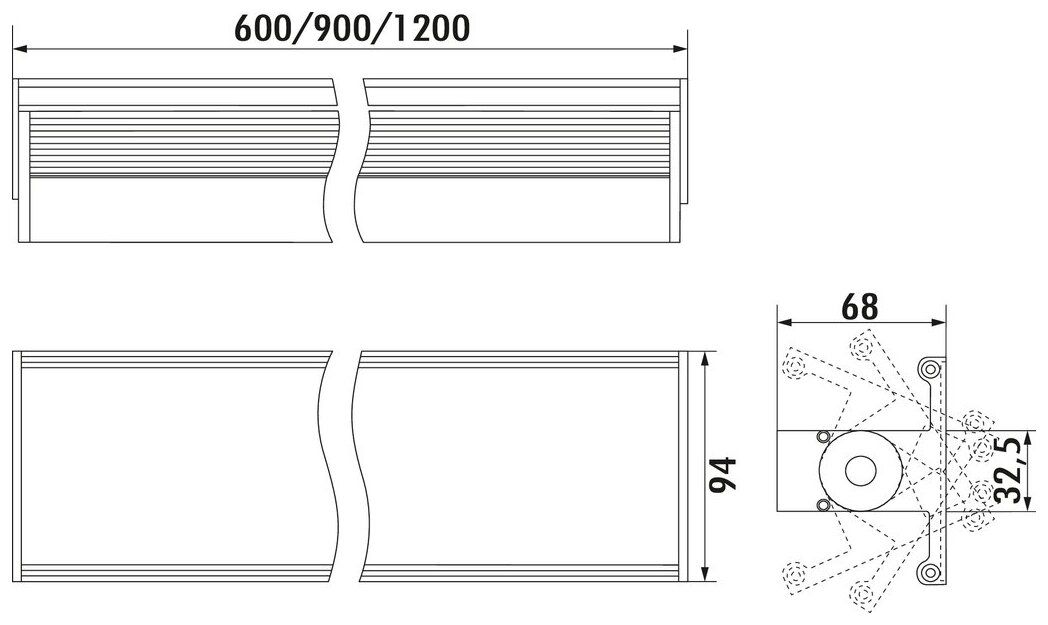 Planato LED, Einzelleuchte, Wandleuchte, Blende verstellbar