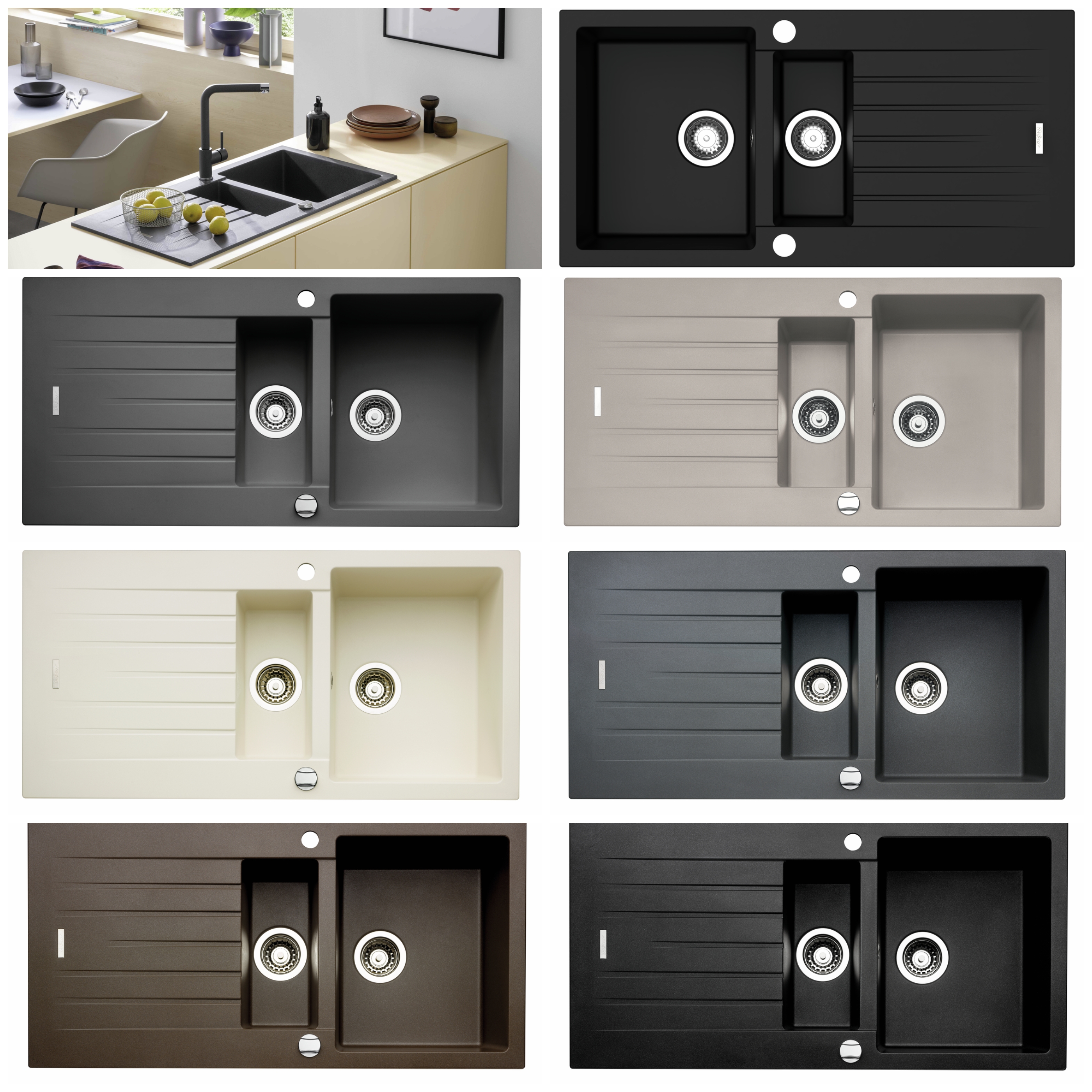 Einbauspüle 150 aus Composite 1,5 Becken