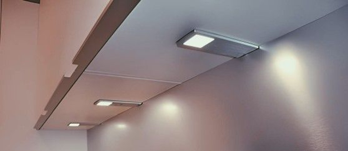 Unterbauleuchtenset für Ihre Küche, edelstahlfarbig, 2-fach, dimmbar
