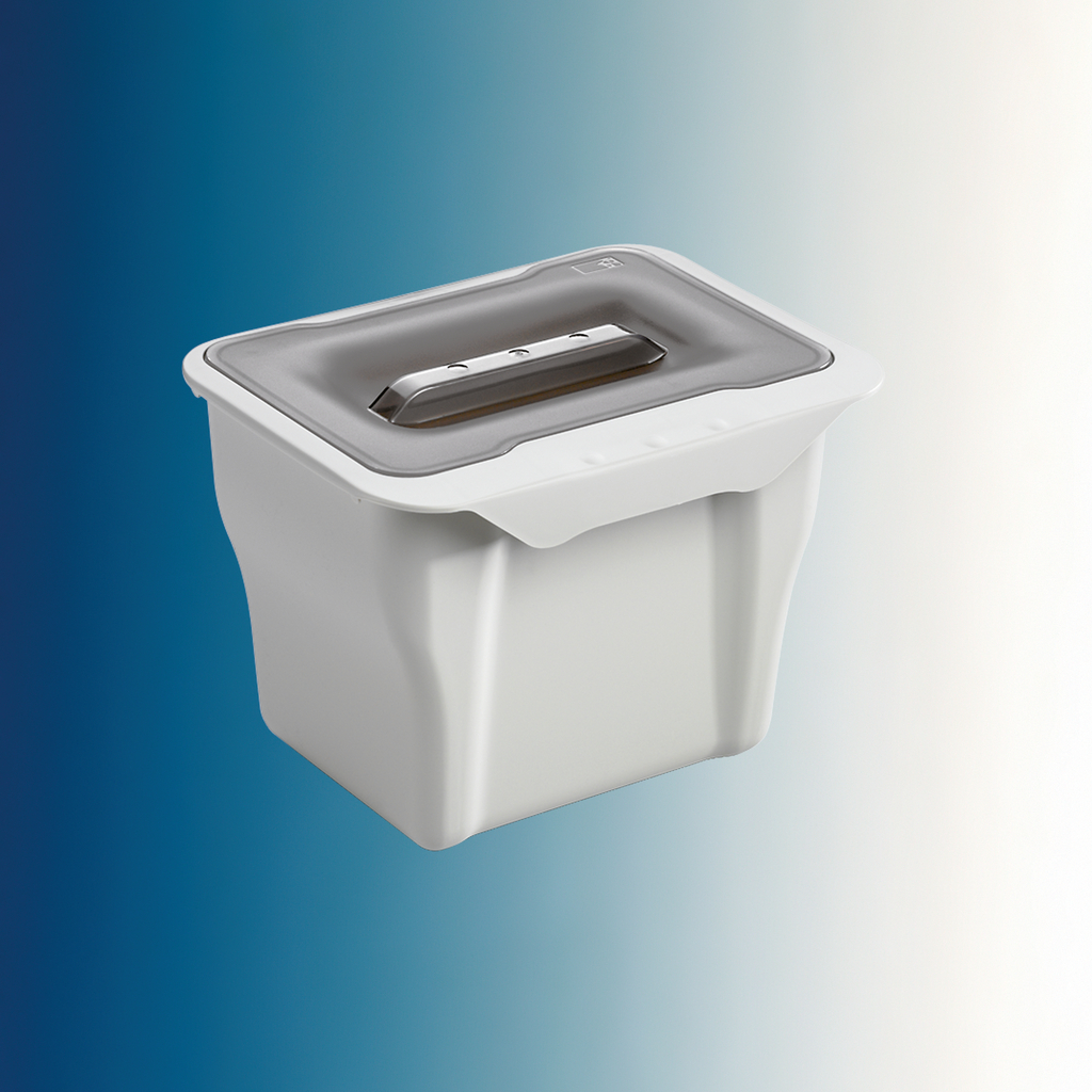 Kitchen Box, Abfallsammler für Drehtüren, alu grau