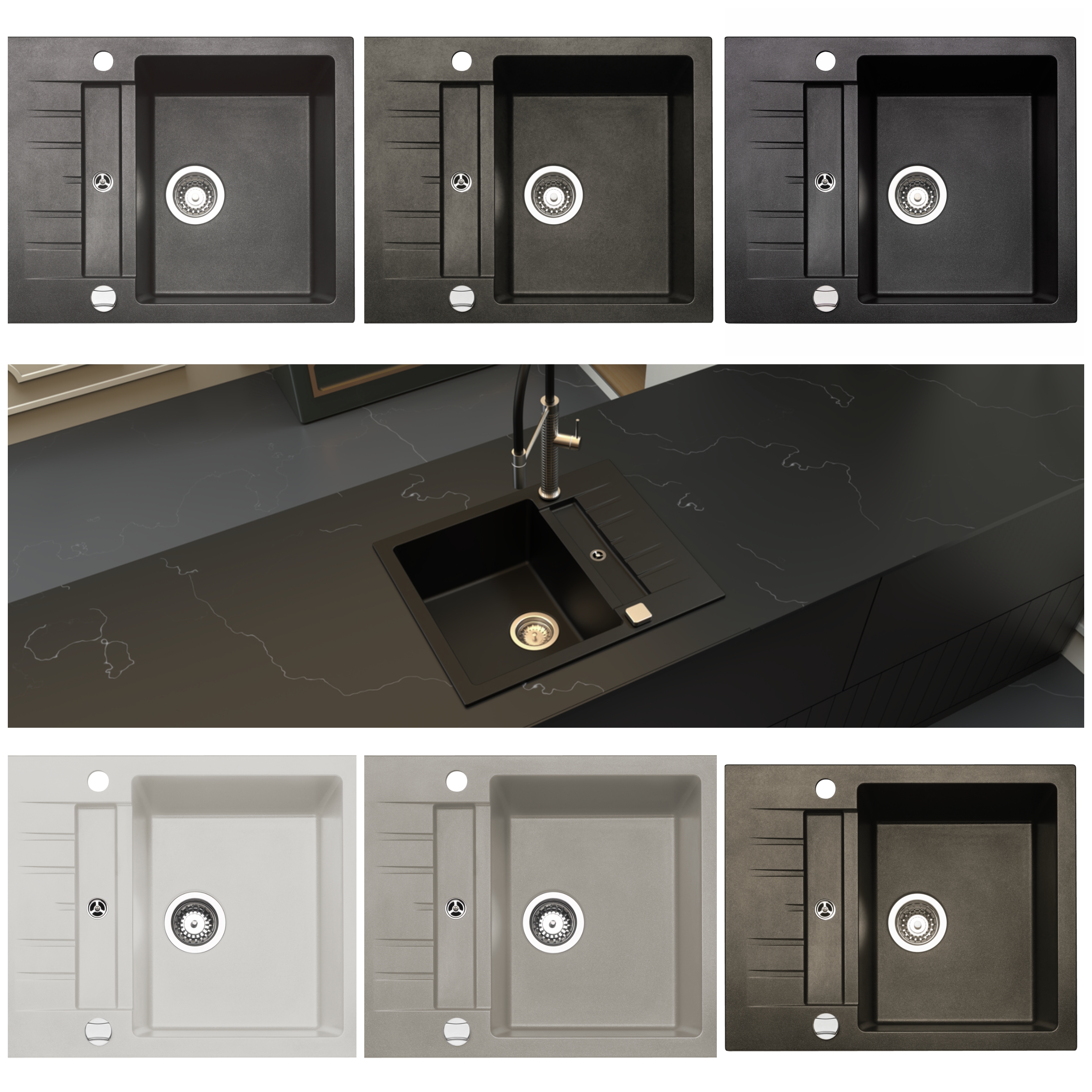 Einbauspüle Corto 615, Composite