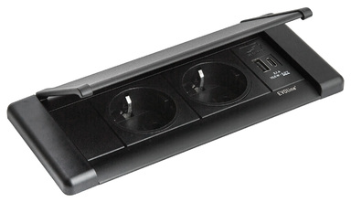 EVOline® FrameDock Hide, 2 Steckdosen, 2 USB EVOline® FrameDock Hide, 2 Steckdosen, 2 USB