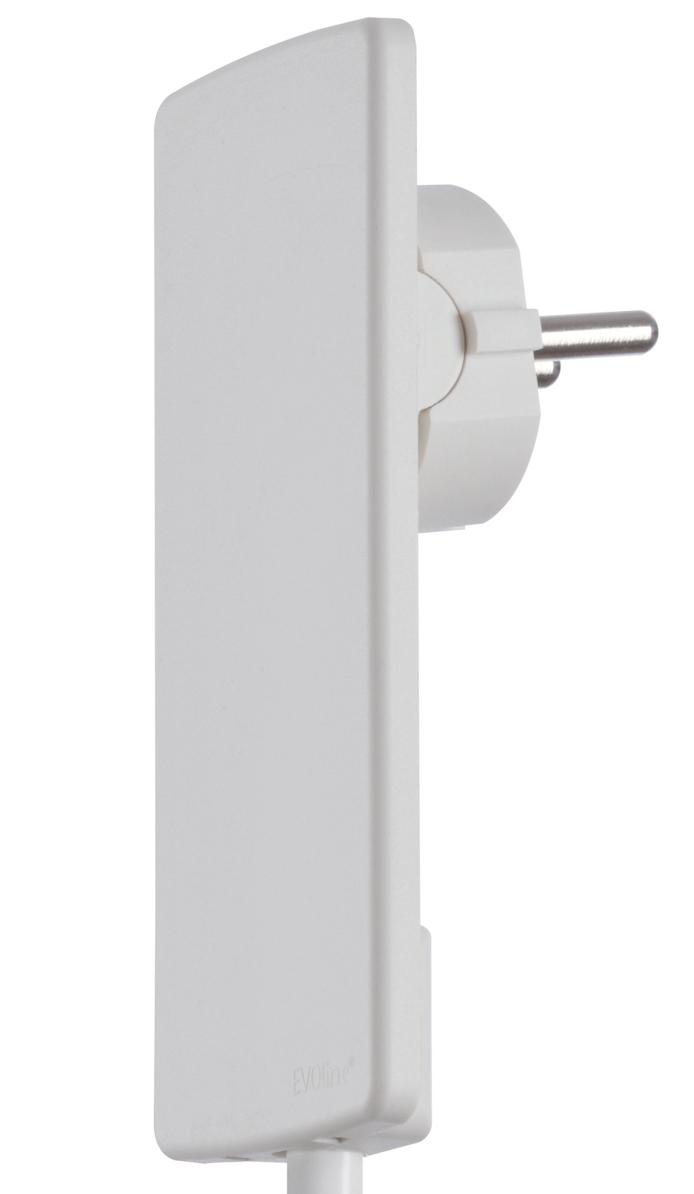 EVOLINE Plug, flacher Schukostecker weiß, ohne Kabel