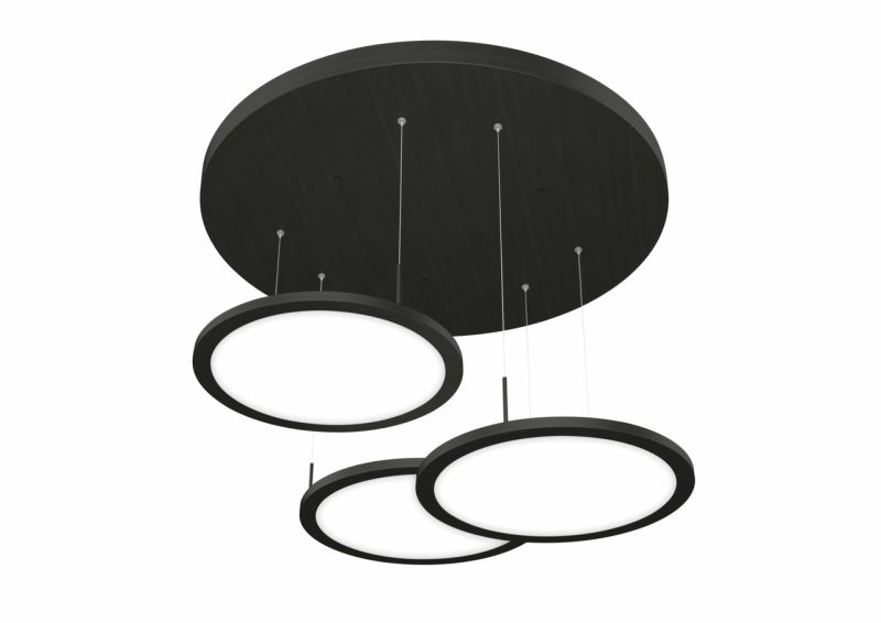 Plate 3R LED, Pendelleuchte,  schwarz matt