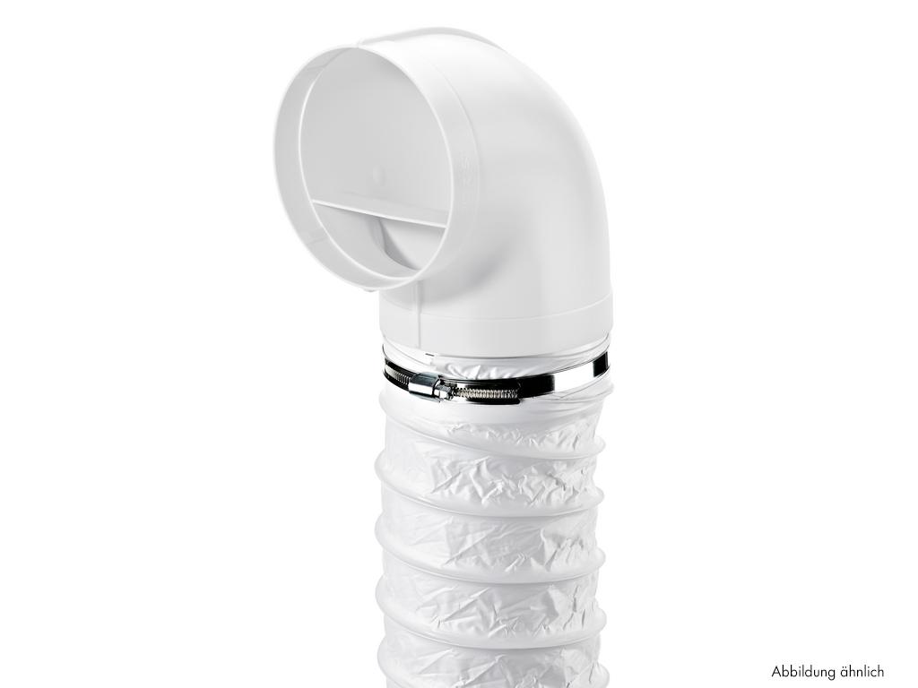 S04121_4052021_100 R-URX flow 150 Umlenkstück 90° mit Flexschlauch, Verbindungselement, weiß, L 1000 mm