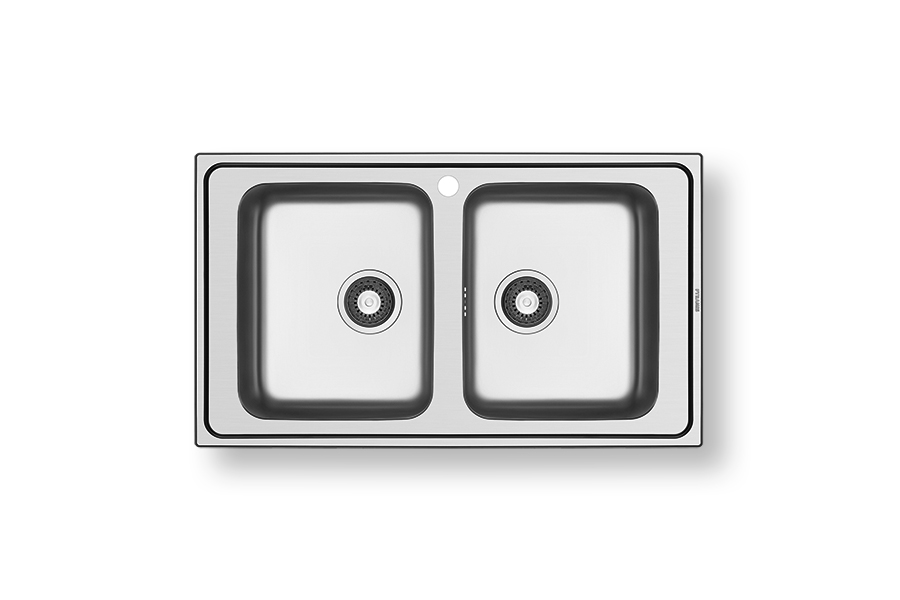 Einbauspüle mit Doppelbecken ALEA 2 B
