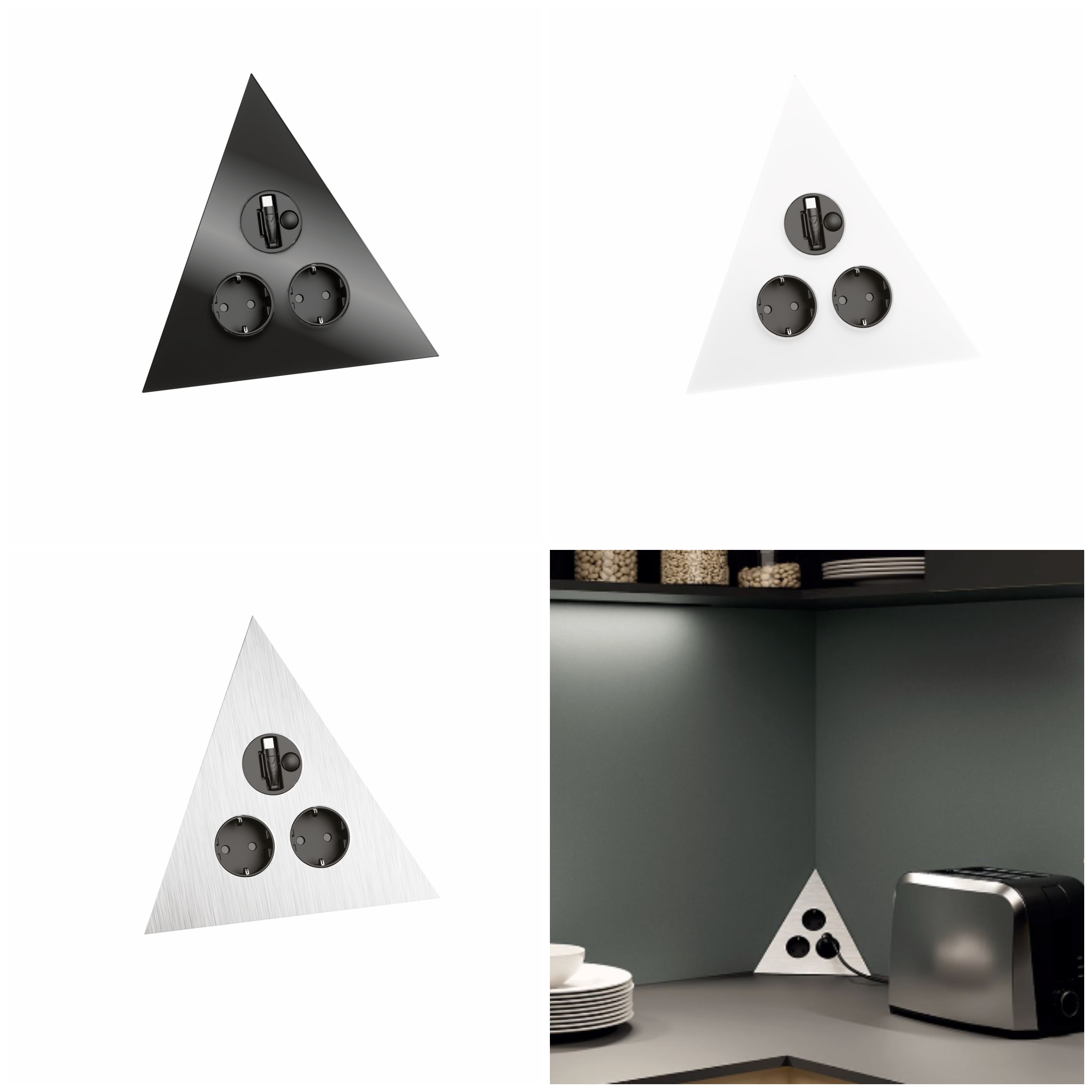 Mira Dreiecksteckdose mit USB C Snap