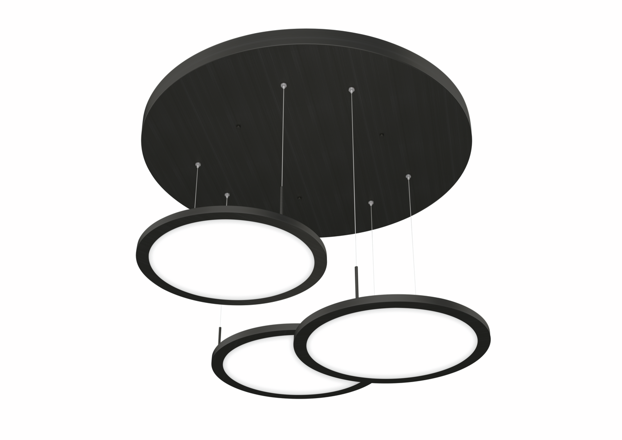 Plate 3R LED, Pendelleuchte,  schwarz matt