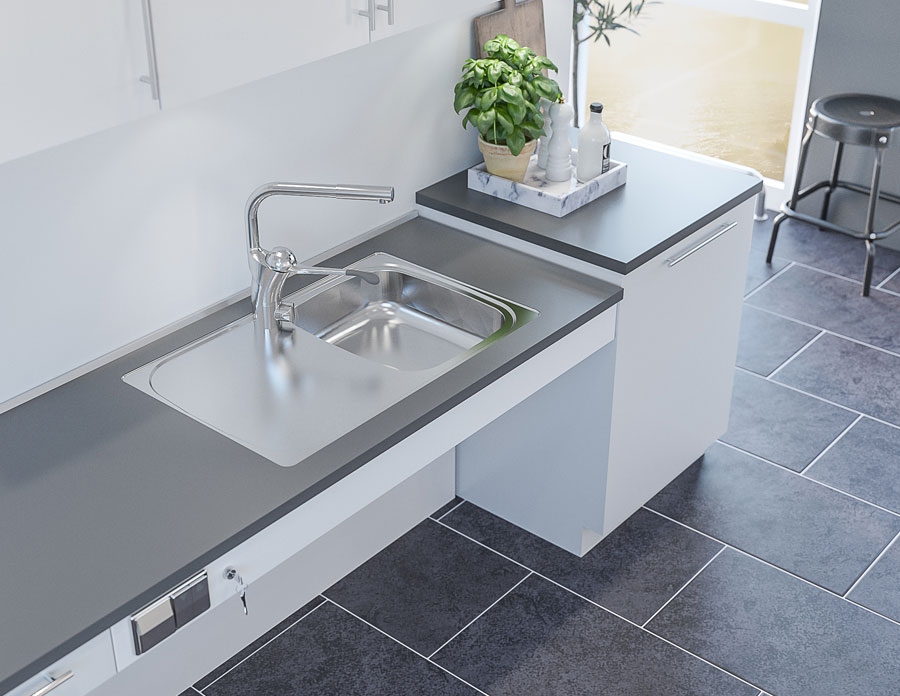 Flache barrierefreie Einbauspüle ES15 Flache barrierefreie Einbauspüle ES15