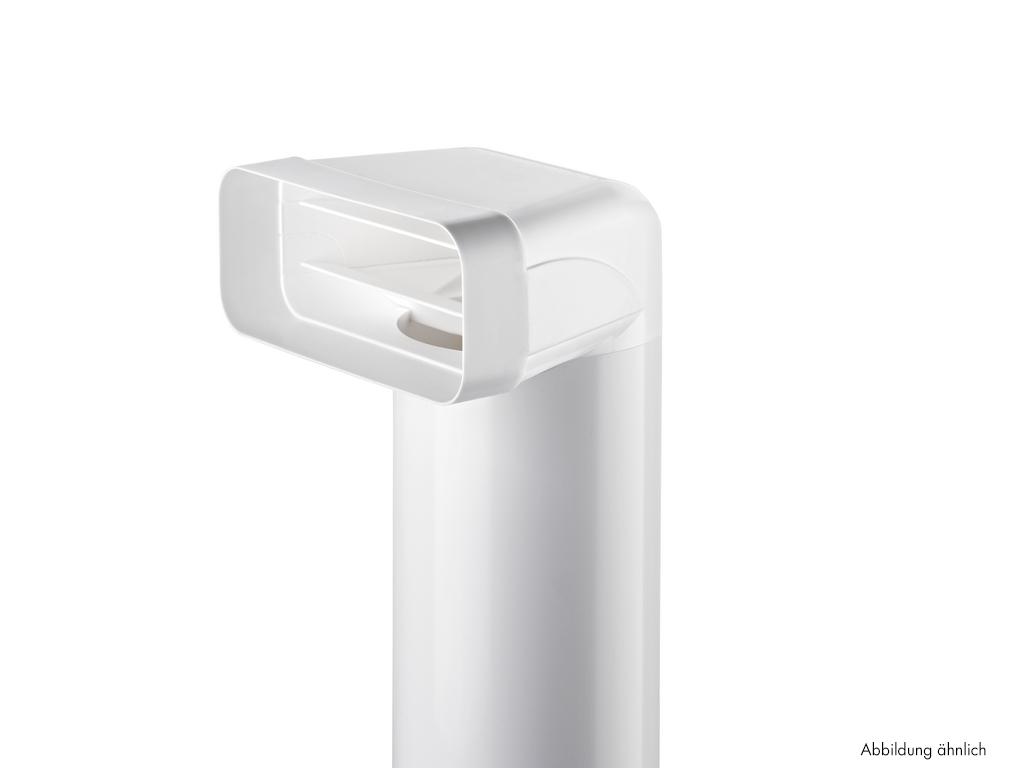 S04029_4043013_100 F-UR 150 Umlenkstück 90° mit Rundrohr, Verbindungselement, weiß, L 1000 mm