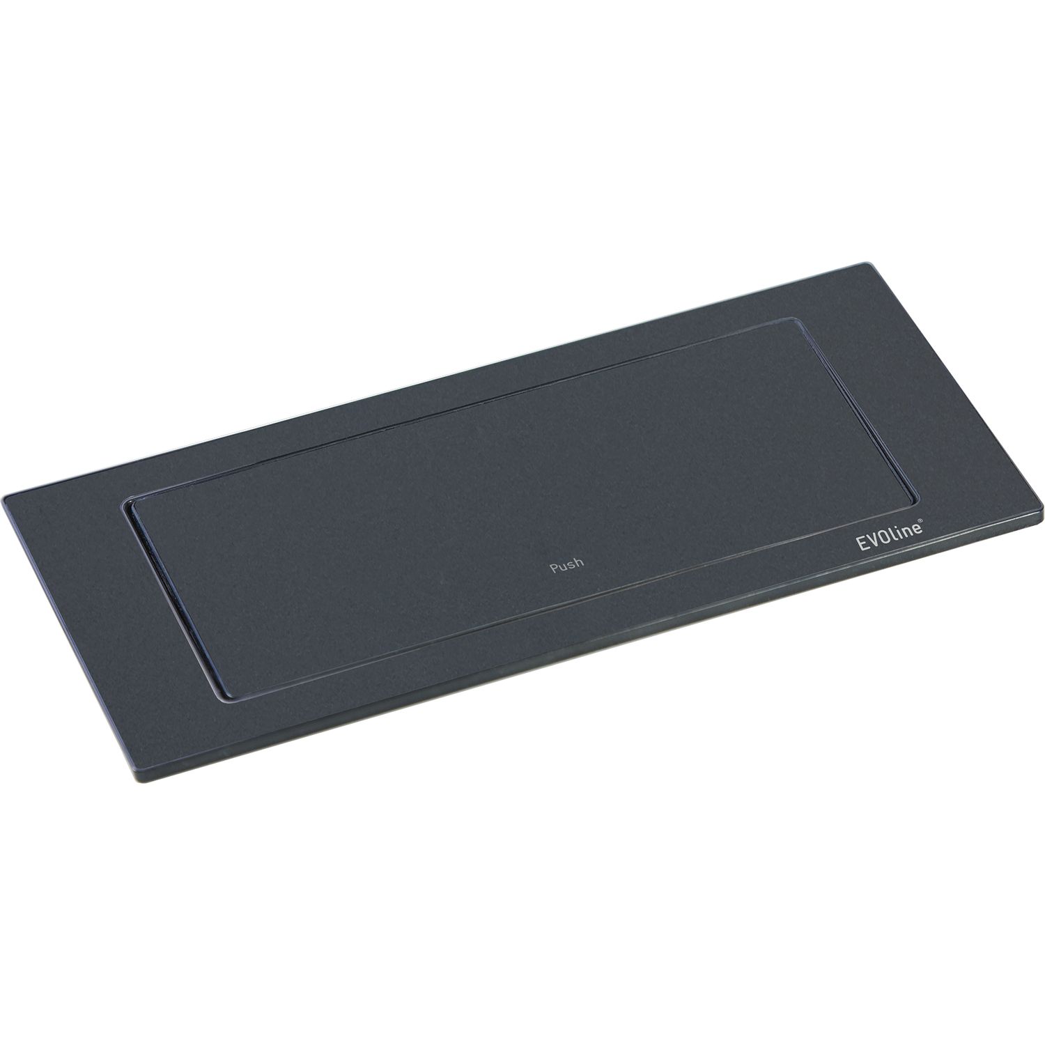 Steckdose EVOline® BackFlip inkl. USB, Deckel matt schwarz lackiert