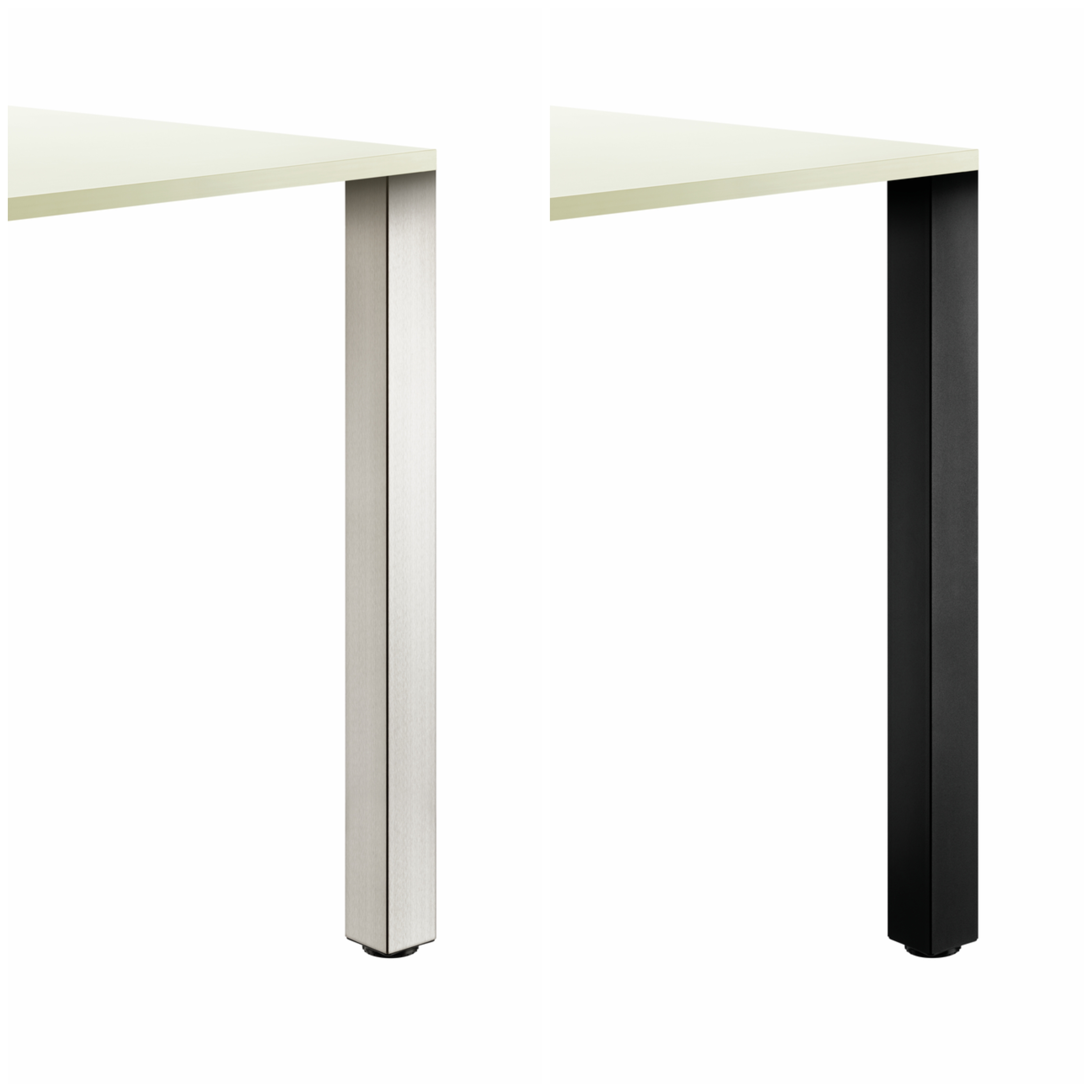 Quadra, Stützfuß, schwarz matt geperlt, edelstahlfarbig H=87,0 70,5 110,0 cm