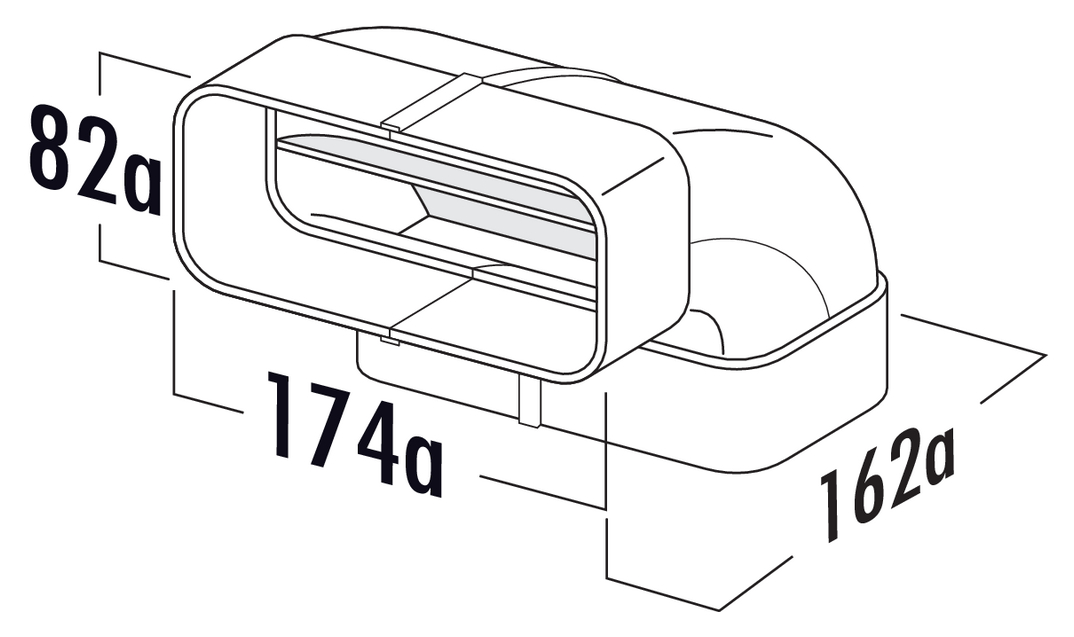 MF-RBV 125 Rohrbogen vertikal 90°, Verbindungselement, weiß