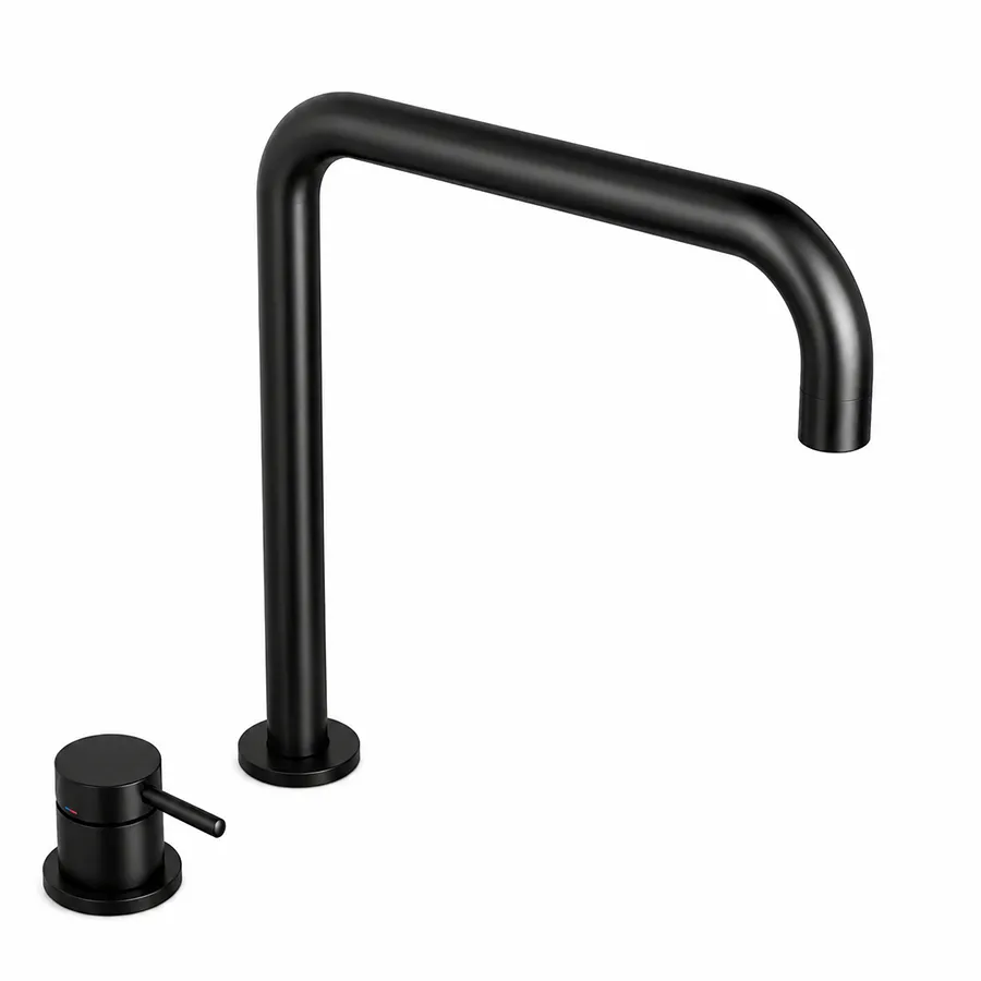 Mischbatterie Trendline KM60 schwarz mit separatem Bedienelement