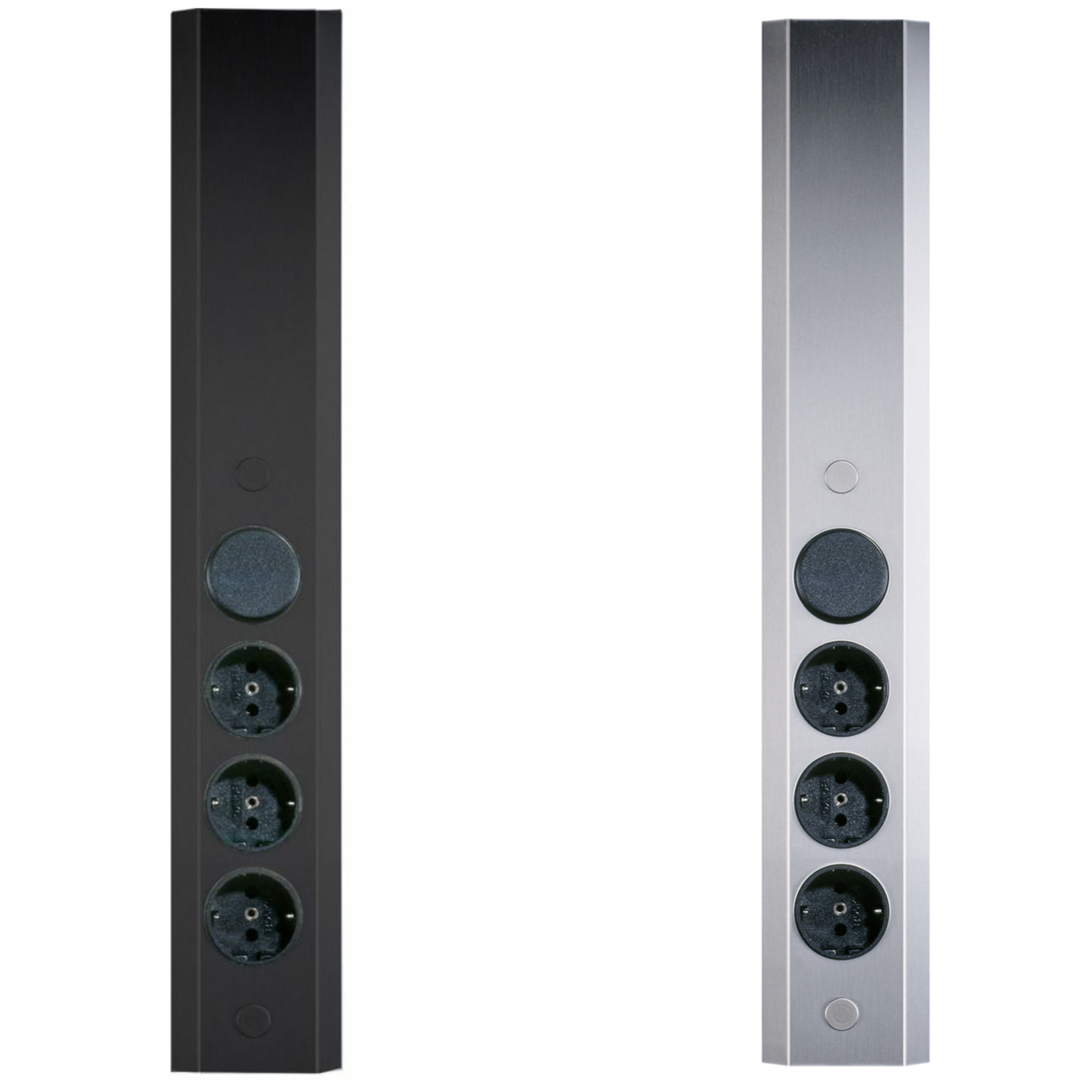 Schalter-/Steckdosenelement Edelstahl oder Schwarz