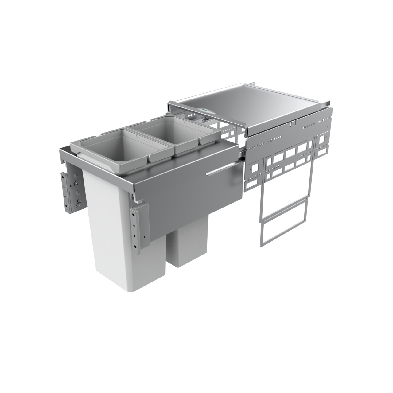Cox® Base 460 S/400-2, Abfallsammler für Frontauszüge, hellgrau, H 460 mm