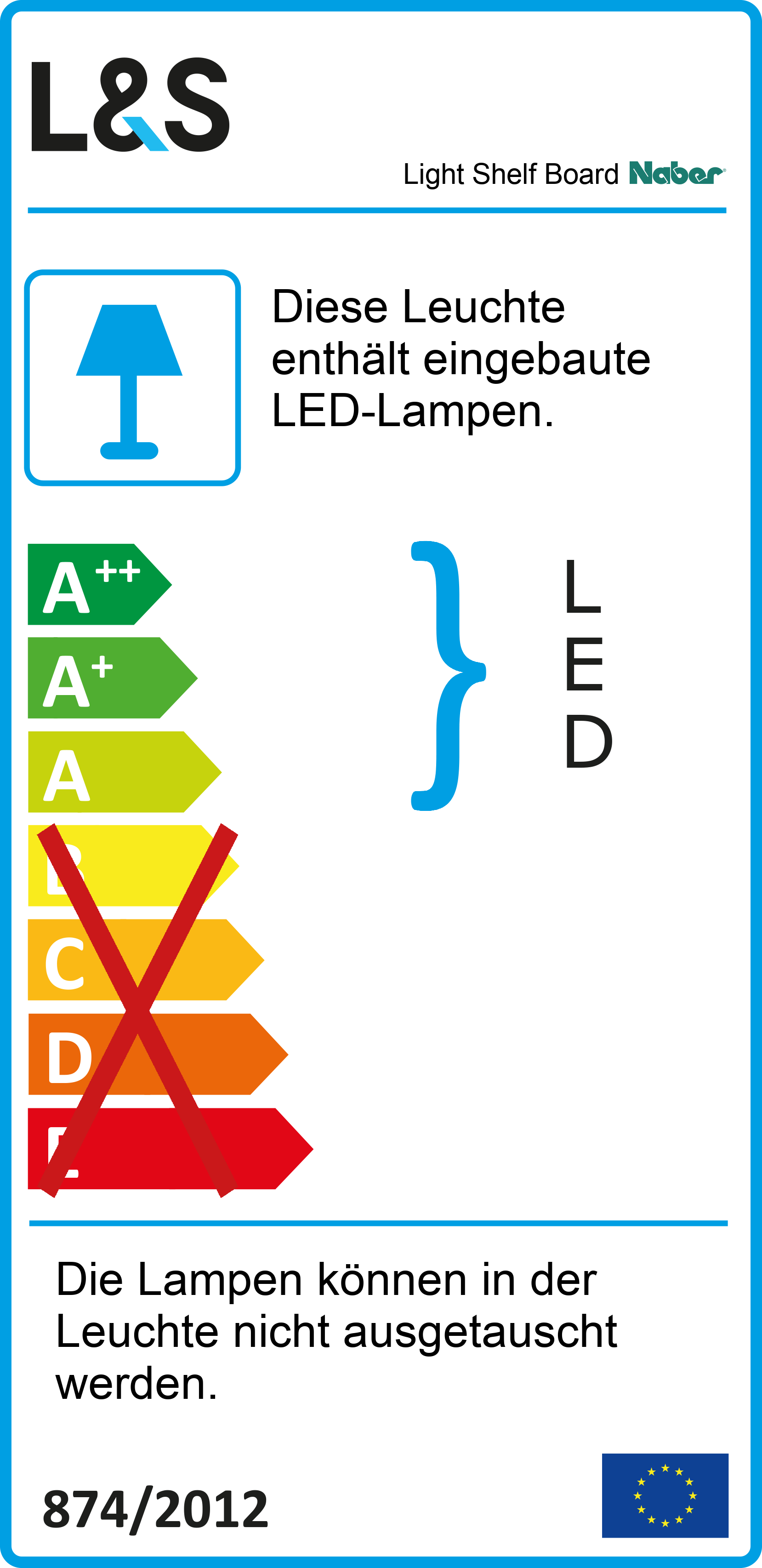 Light Shelf Board, Regalsystem, L 900 mm, ohne Beleuchtung