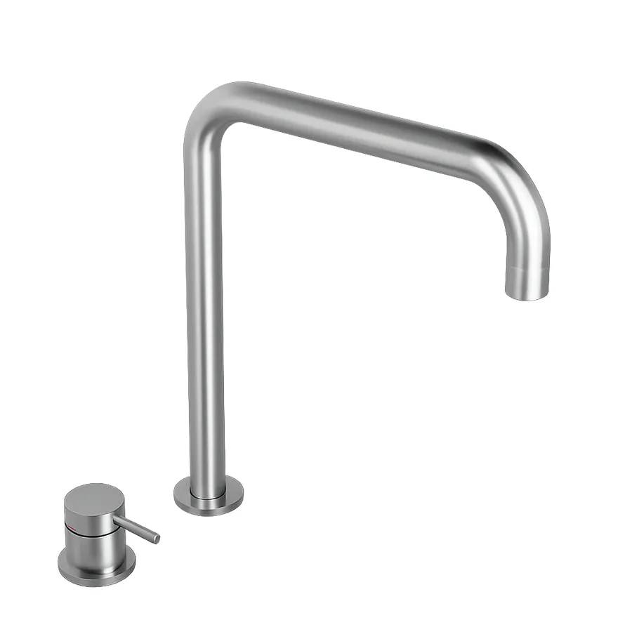 Mischbatterie Trendline KM60 Edelstahl mit separatem Bedienelement