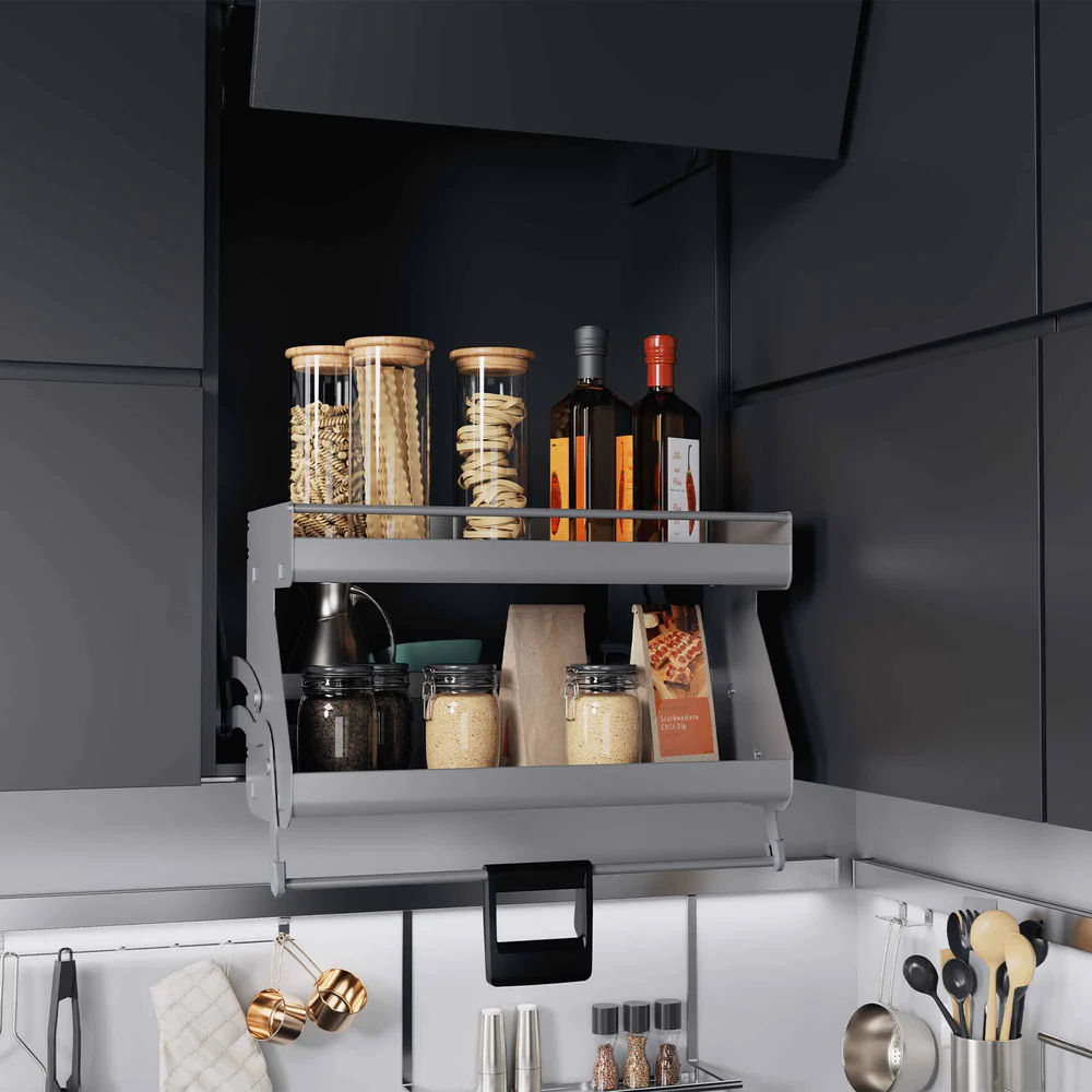 iMove-Set Double Tray, Liftbeschlag, für 600er Schrank, B 562 mm iMove-Set Double Tray, Liftbeschlag, für 600er Schrank, B 562 mm
