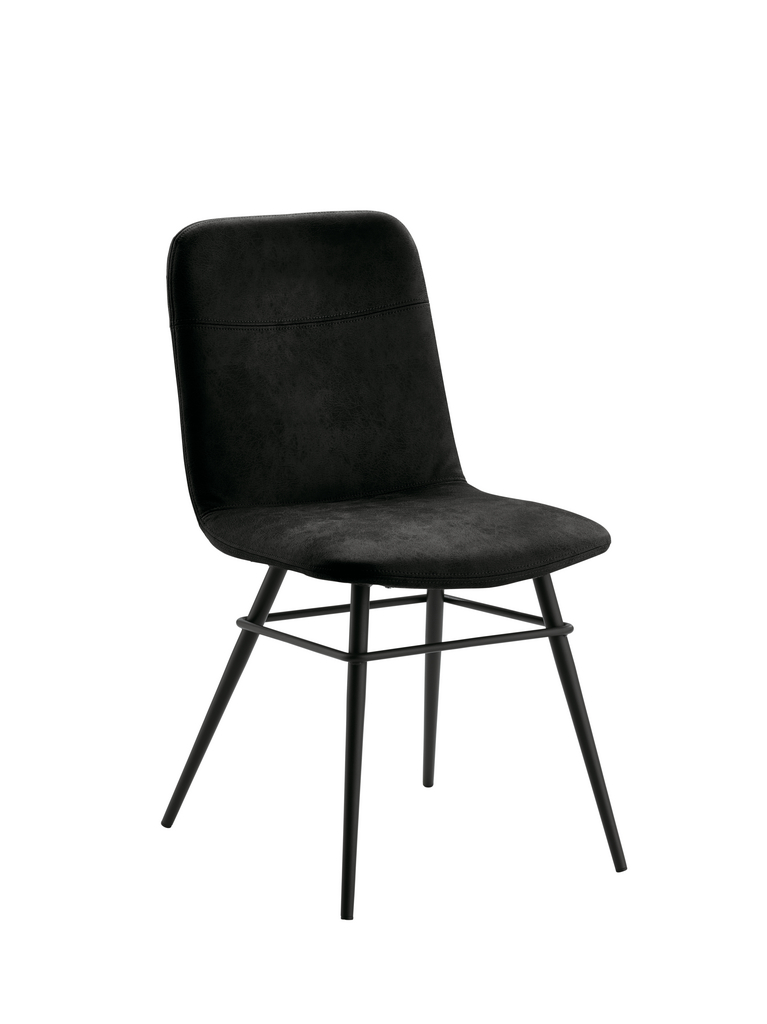 Felice 1, Stuhl, Gestell schwarz, Bezug schwarz