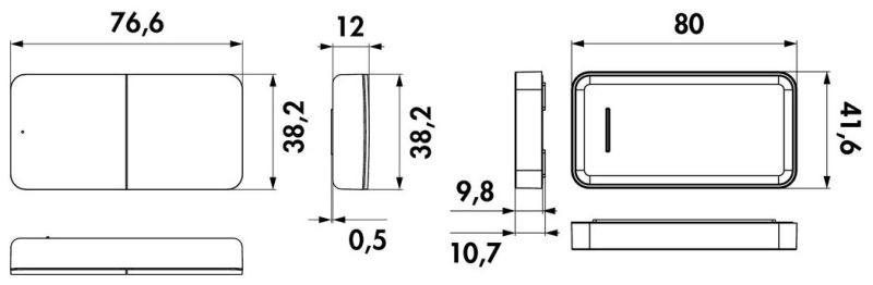 MEC Driver LED Fernbedienung 1+4 Kanal ZibBee, weiß