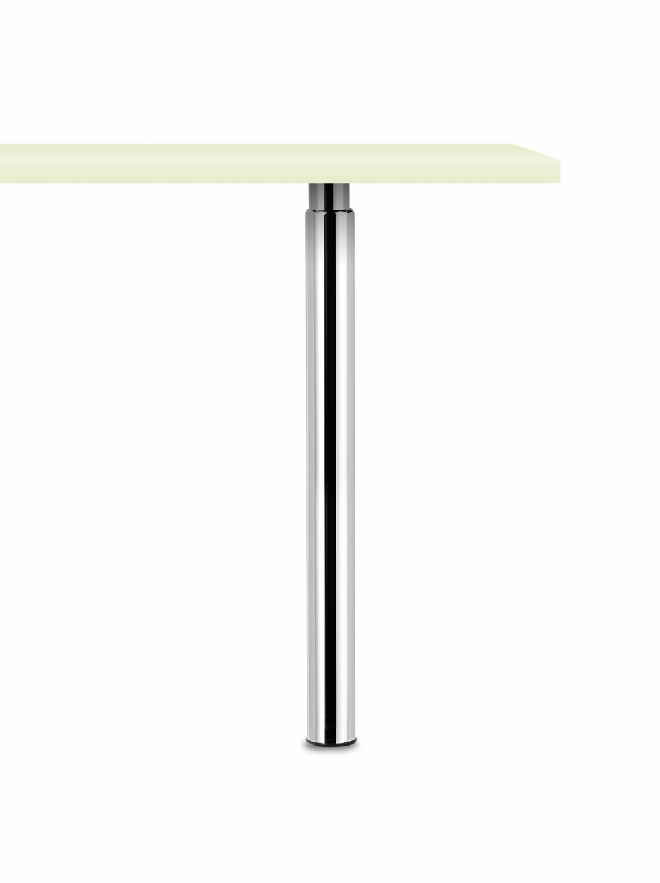 Trampolo 50 rund, Stützfuß, edelstahlfarbig, H=89,0–107,0 cm