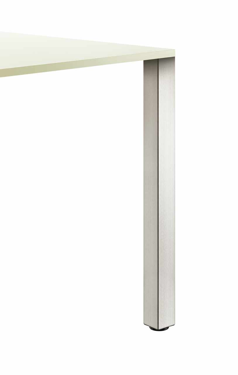 Quadra, Stützfuß, edelstahlfarbig , H=87,0  cm