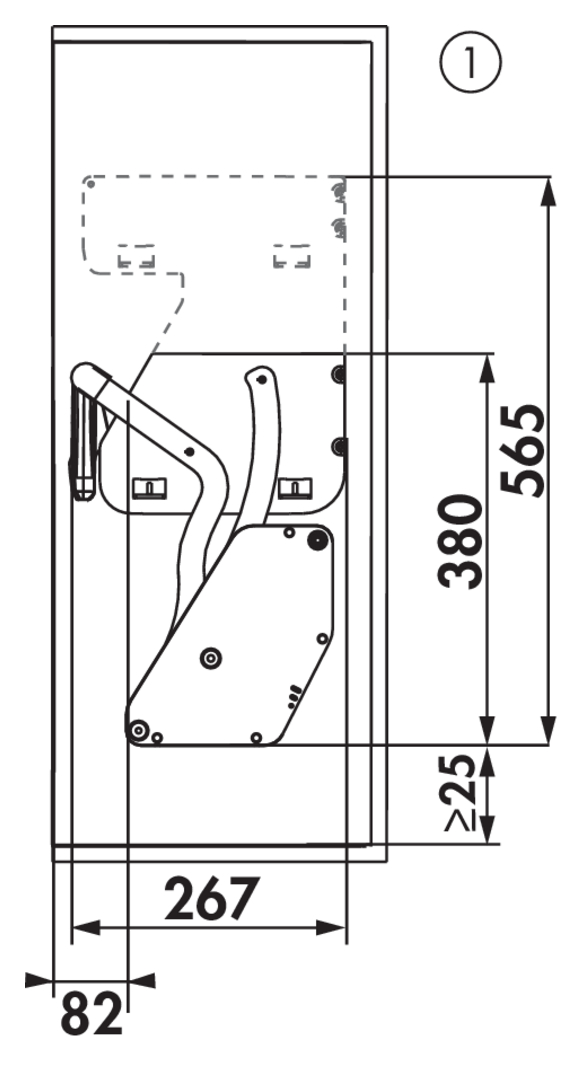 iMove-Set Double Tray, Liftbeschlag, für 600er Schrank, B 562 mm