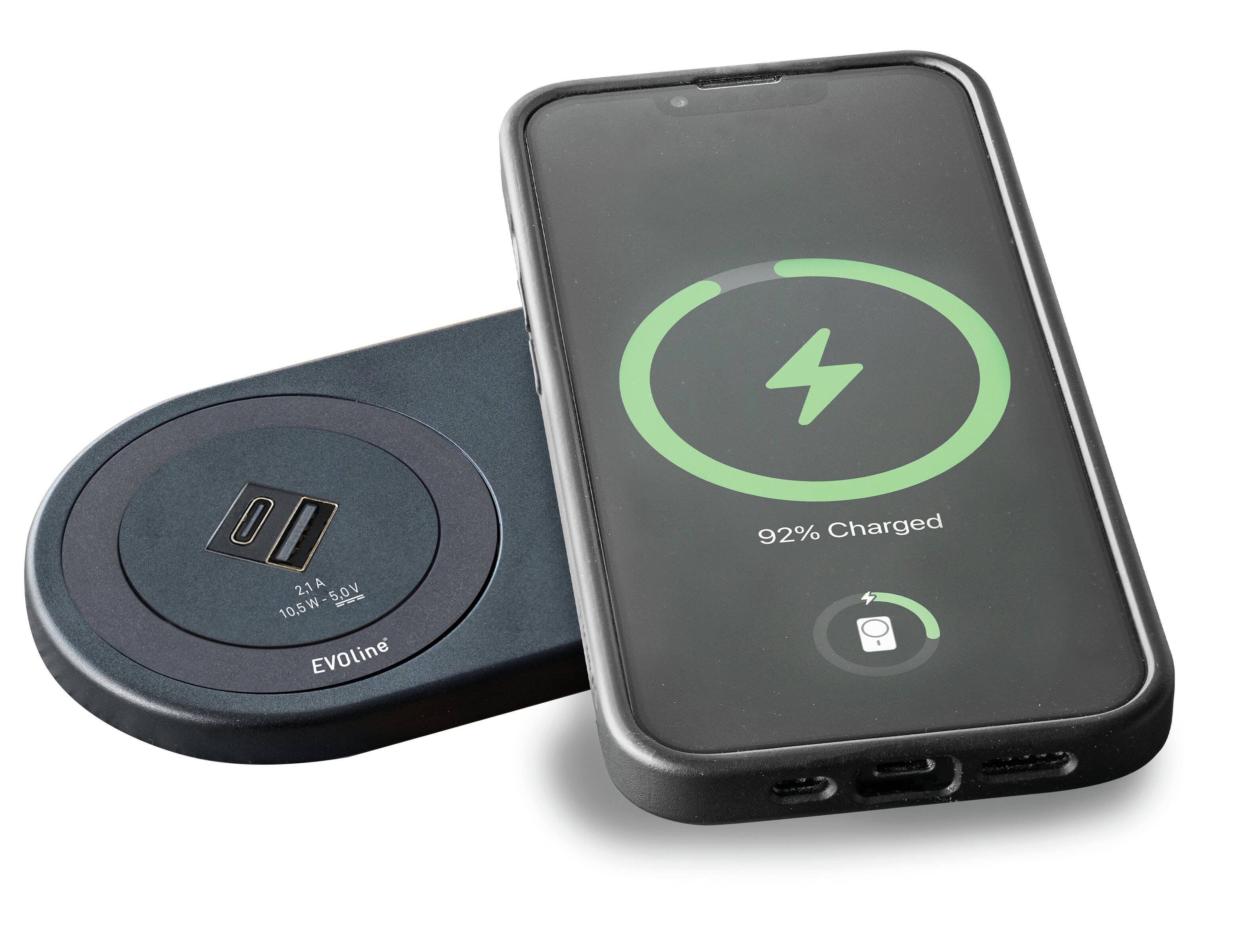 Evoline One DisQ Qi Einbausteckdose USB A+C