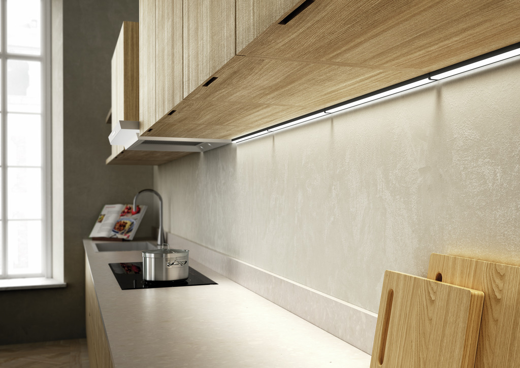 Einzelleuchte Lungo LED, schwarz matt