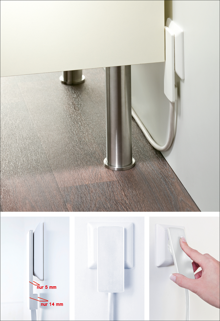 Verbindungsleitung mit Evoline Plugstecker, Stecker, L 2000 mm, weiß Verbindungsleitung mit Evoline Plugstecker, Stecker, L 2000 mm, weiß