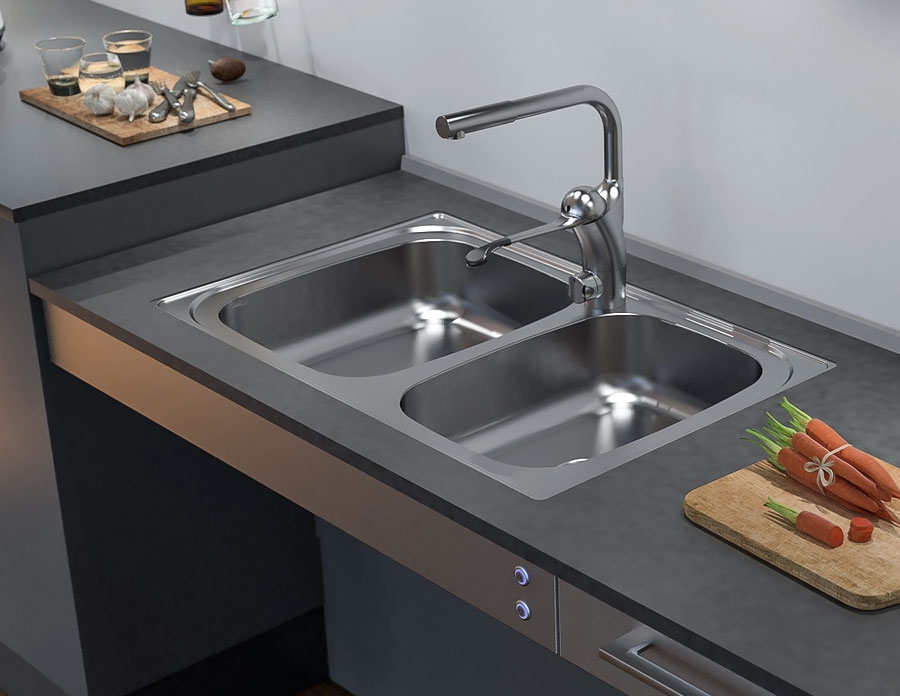Flache barrierefreie Einbauspüle ES30 Flache barrierefreie Einbauspüle ES30
