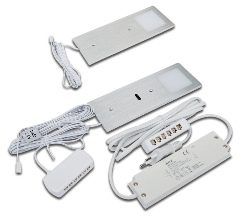 Hera Unterbauleuchtenset Lichtfarbe einstellbar, 2-fach, mit Metallgehäuse
