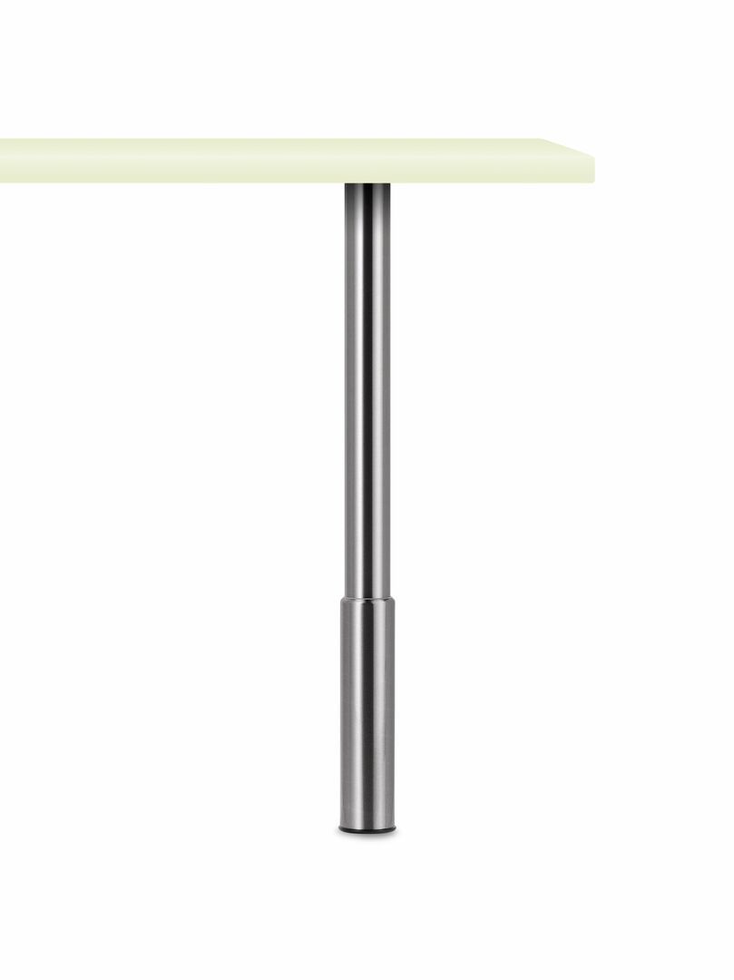 Trampolo 1,  Stützfuß, höhenverstellbar, edelstahlfarbig, H 920 - 1100 mm