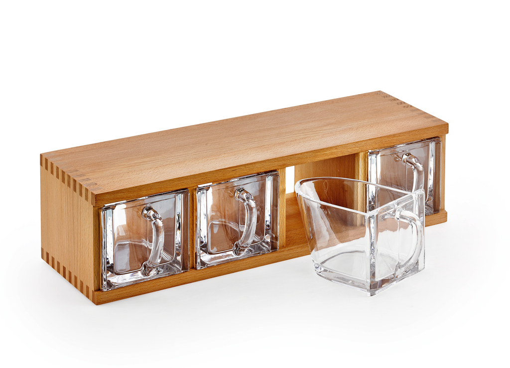 S10067_8022017_100 Schüttenkasten für 4 Schütten, Buche massiv