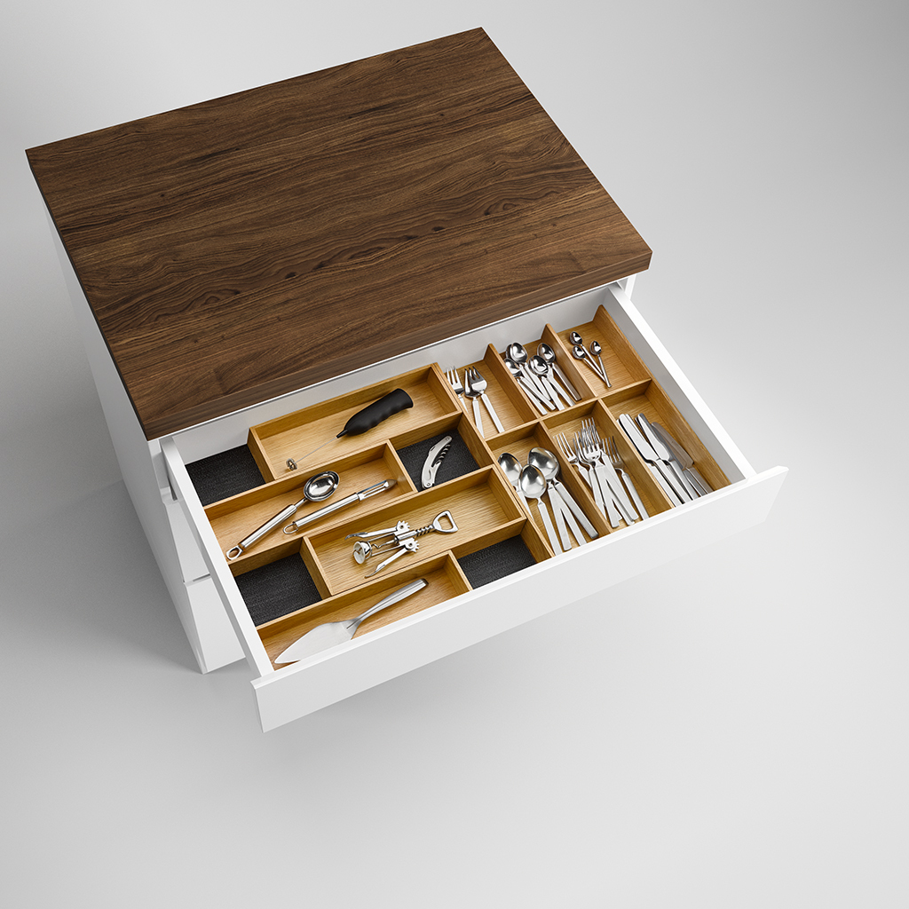 Modify Set 800/900, Besteckeinsatz, Eiche hell