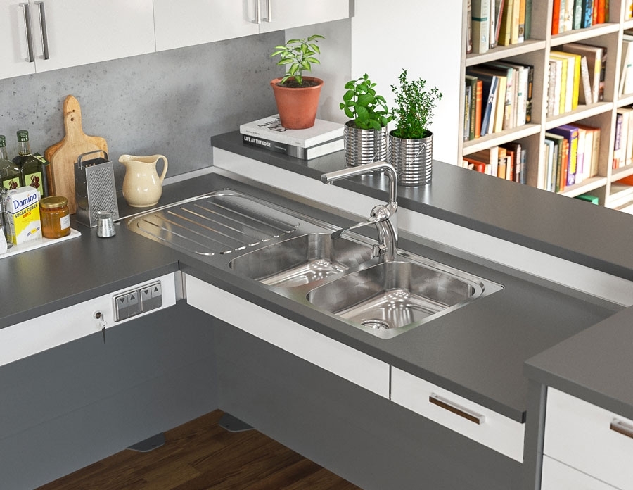 Flache barrierefreie Einbauspüle ES35 Flache barrierefreie Einbauspüle ES35